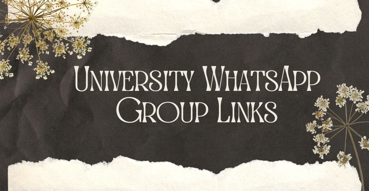 University WhatsApp Group Links
